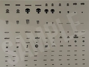 100 + 1:64 Water Slide race Decals For Die Cast Cars Matchbox - 1/64 - Picture 1 of 5