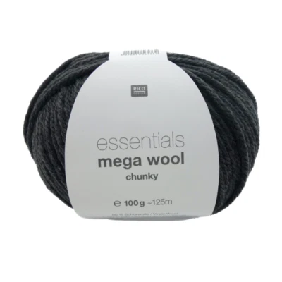 MEGA WOOL Chunky Virgin Wool and Acrylic Rico ESSENTIALS Knitting Yarn 100g - Image 1 of 2