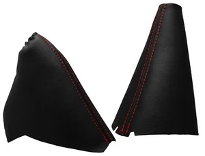 OPEL OMEGA B AUTO (94-99) Soufflet Levier De Vitesse et Frein - Couture Rouge - Picture 1 of 1