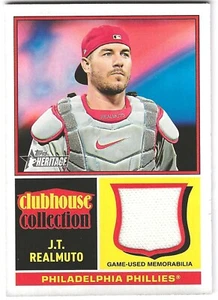 2025 Topps Heritage Clubhouse Collection Relic #JRE J.T. Realmuto Phillies GU - Picture 1 of 2