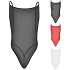 Sexy Backless Thong Leotard for Men Stretchy Mesh Bodysuit Lingerie Underwear