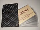 Étui pour carte ventilateur Buxton Sparkle insert portefeuille en plastique de 10 pages, noir