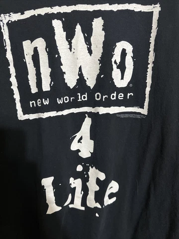 Vintage 1998 New World Order ‘NWO 4 Life’ Shirt XL WWF WWE WCW Black Vtg Rare Cover