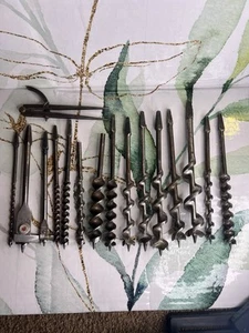 15 Antique Russell Jennings Auger Drill Bits Craftsman Irwin - Picture 1 of 8