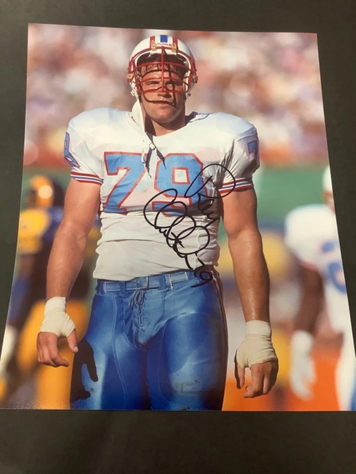 FOTO FIRMADA POR RAY CHILDRESS 8X10 HOUSTON OILERS FÚTBOL AUTÓGRAFO CERTIFICADO DE AUTENTICIDAD AUTO Foto 1 de 1