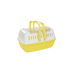 AniOne Transportbox für Kleintiere, Größe S (23*17*16cm) , weiß/gelb - Bild 1 von 2