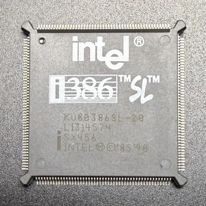 Intel KU80386SL-20 CPU SX456 386 Processor 20MHz i386SL QFP Microprocessor - Picture 1 of 3