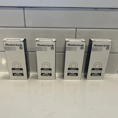 Lot of 4 NIB Master Commercial Padlocks 1KALJ Keyed Alike 8 Keys - Image 1 of 4