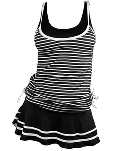 Tankini Swimsuits for Women Two Piece Tummy Control Bathing Suit with Skirt S... - Picture 1 of 7