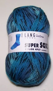 100g ball LANG SUPER ZOO SOXX sock weight knitting yarn #901.0430 ICEBEAR - Picture 1 of 1