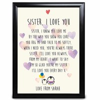 Download Personalised Keepsake 3d Box Frame Sister Ebay
