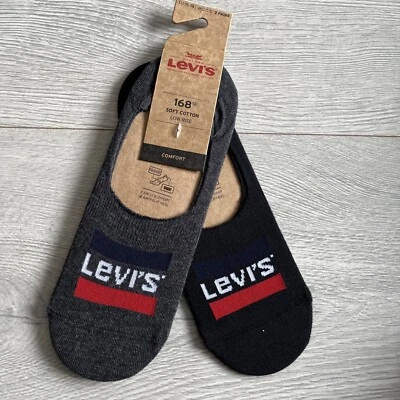 Levi 168SF Two Pairs Soft Cotton Low Rise Comfort Socks Size 2.5-5 - Image 1 of 4