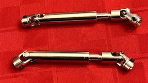 Pair Splined Steel Driveshaft Vintage Tamiya Juggernaut 1 Axle to Transmission - Picture 1 of 10