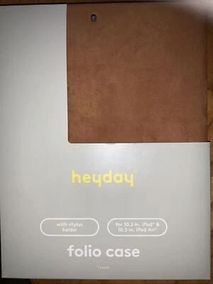 НОВЫЙ чехол-книжка Heyday для 10,2 дюйма iPad и 10,5 дюйма iPad Air: коричневый, искусственная кожа - Изображение 1 из 2