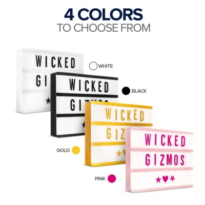 Caja de iluminación de cine A4 LED pantalla de mensajes número carta fiesta tienda boda regalo - Imagen 1 de 4