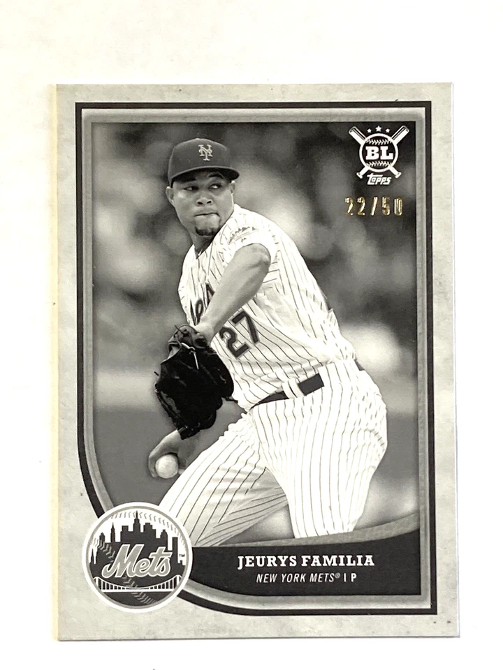 2018 Topps Big League Jeurys Familia Black & White /50 - Image 1 of 2