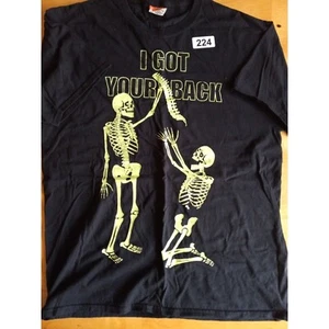 Men's T-shirt Size Large I Got Your Back With Skeleton On Front - Picture 1 of 12