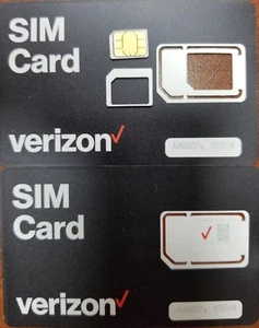 LOT 100 VERIZON STANDARD/MICRO/NANO SIMCard CDMA 4GLTE • 3IN1 - Picture 1 of 2