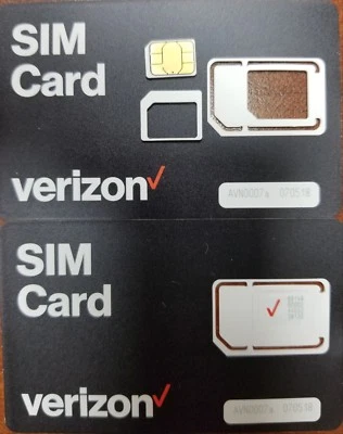 VERIZON STANDARD/MICRO/NANO SIMCard CDMA 4GLTE • 3IN1 - Image 1 of 2