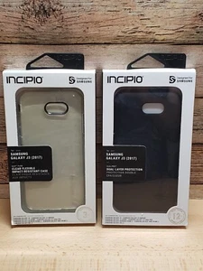 2 Pack NEW Incipio cases 1 dual layer Black/1 Clear for Samsung Galaxy J3 (2017) - Picture 1 of 5