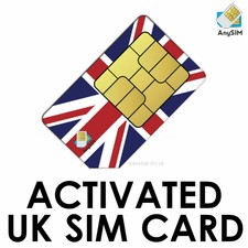 UK SIM Card, Preactivated Receive FREE SMS Worldwide no set up Needed Anonymous
