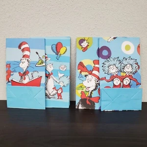 Bolsas de regalo de fiesta Dr. Seuss bolsas de regalos para dibujos animados Seuss fiesta de cumpleaños paquete de 12 - Imagen 1 de 3
