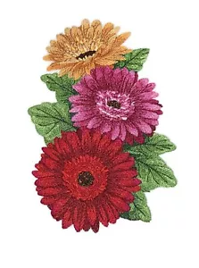 "Parche de hierro bordado/coser flor Gerbera margarita Audubon flor [5,2"" x 7,8" - Imagen 1 de 2