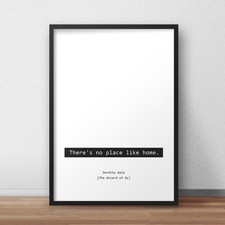 The Wizard of Oz No place like home Quote Poster