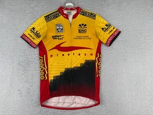 Voler Cycling Jersey Womens Medium Yellow Red 1/2 Zip Presteza 1/2 Zip Polyester - Picture 1 of 14