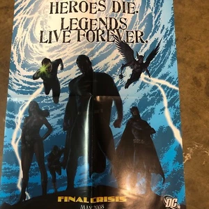 Póster coleccionable promocional Final Crisis Legends Live Forever 2007 22x17 DC - Imagen 1 de 3