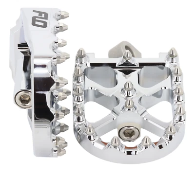 HARLEY DAVIDSON DYNA CHROME FOOTPEGS  MX STYLE By Flo Motorsports - Image 1 of 4