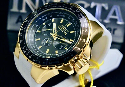 NUEVO Reloj cronógrafo Invicta AVIATOR VOYAGE 50 MM ESFERA NEGRA/DORADA S.S para hombre Foto 1 de 4