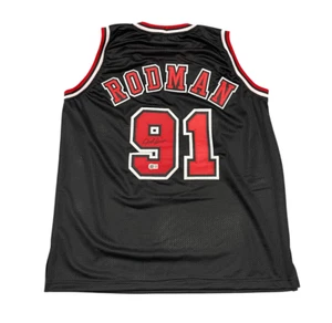 Dennis Rodman Signed Chicago Bulls Custom Jersey Beckett Witness BAS COA - Picture 1 of 3