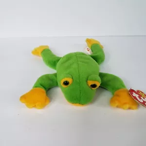 Vintage 1997 Ty Beanbag Plush Smoochy the Frog - Picture 1 of 9