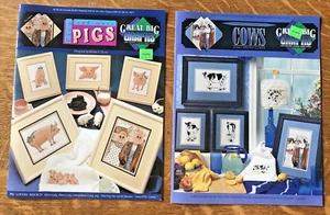 Cow and Pig Cross Stitch Pattern Booklets Lot of Two (2) - Picture 1 of 5
