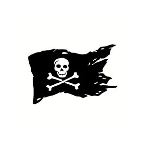 Piraten Flagge Sticker, Autos,Boot,Fahrzeug,LKWs Aufkleber,Skull,Vintage Flagge - Picture 1 of 3