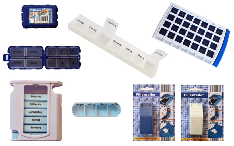 Pillenbox Pillendose Medikamentendosierer Pillenzerteiler Tablettenbox - Bild 1 von 1