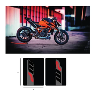 KTM Super Duke WP Suspension Bike Upper Forks  Stickers Graphic Set Black - Picture 1 of 3