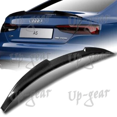 Para 2017-2021 Audi A5 S5 Coupe estilo V real fibra de carbono porta-malas traseiro asa spoiler - Imagem 1 de 4