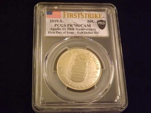 2019-S  50 C    Apollo  II     50 Th Ann   First Strike        PCGS   PR 70 - Picture 1 of 2