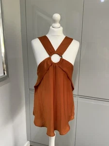 Next Top Size 14 Rust Colour Sleeveless Blouse NEW With Tag - Picture 1 of 10