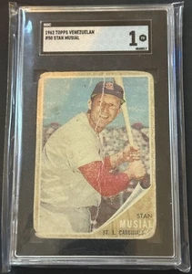 1962 Topps Venezuelan Stan Musial SGC 1 St. Louis Cardinals #50 - Picture 1 of 3