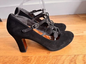 Zapatos Chie Mihara Talla 42 Negro Gamuza Tacones Con Caja - Imagen 1 de 11