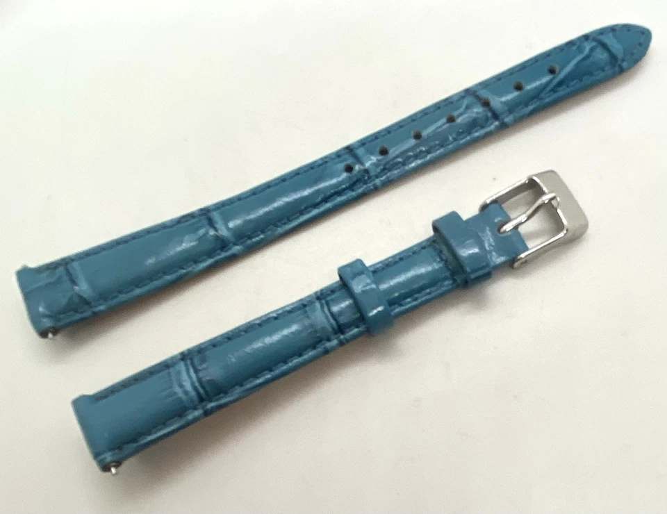 Correa de reloj TIMEX Color Colección AZUL TURQUESA Cuero 12 mm L-E-Z Barras de resorte Foto 1 de 4