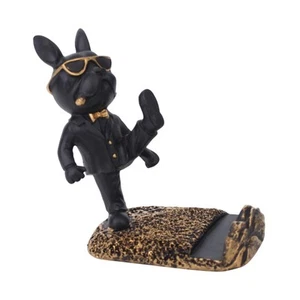 Support téléphone chien statue chien ornement cadeau d'anniversaire sculpture animalière pour couloir - Photo 1 sur 6