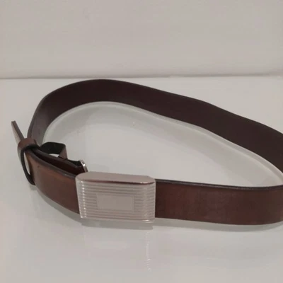 Cinturón de cuero S Crewcuts para niños marrón italiano hecho en EE. UU. Hebilla de trinquete J Crew Foto 1 de 4