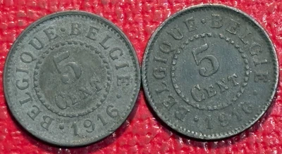 MONEDA EXTRANJERA 5 CÉNTIMOS BELGIA ZINC 1916 OCUPADA ALEMANIA PRIMERA GUERRA MUNDIAL-OCT66 Foto 1 de 2
