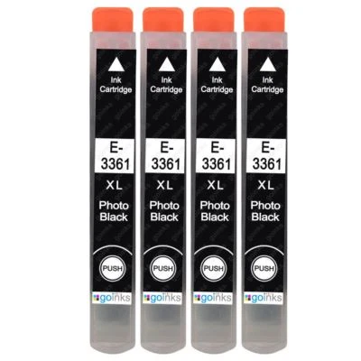 4 cartuchos de tinta Photo Black para Epson Expression Premium XP-530 XP-635 XP-7100