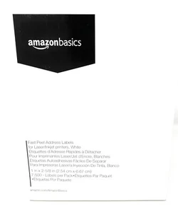 Amazon Basics Fast Peel Address Labels for Laser/Inkjet Printers 7500 Label - Picture 1 of 20