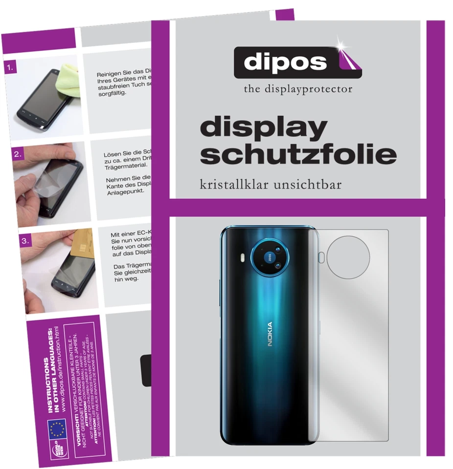 Protector Pantalla para Nokia 8.3 5G Protección Trasera Cristal Transparente Dipos Foto 1 de 4